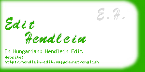 edit hendlein business card